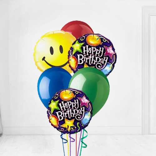 Birthday Smiles-Send Birthday Baloon Bouquet To Usa