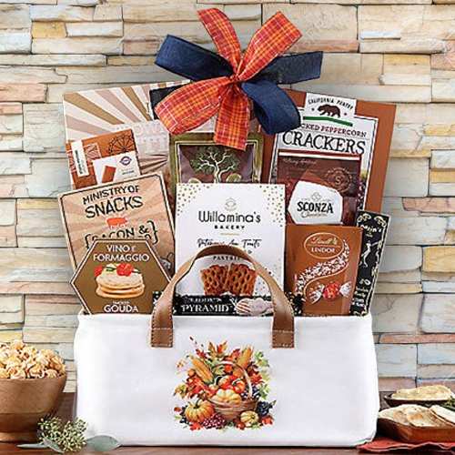 Festive Gourmet Holiday Basket-Thanksgiving Day Gift Baskets