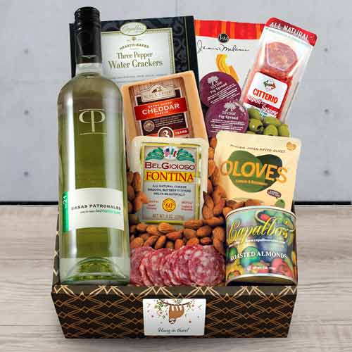 - Wine & Food Hamper Delivery In  New Mexico | White Wine Cheese n Crackers