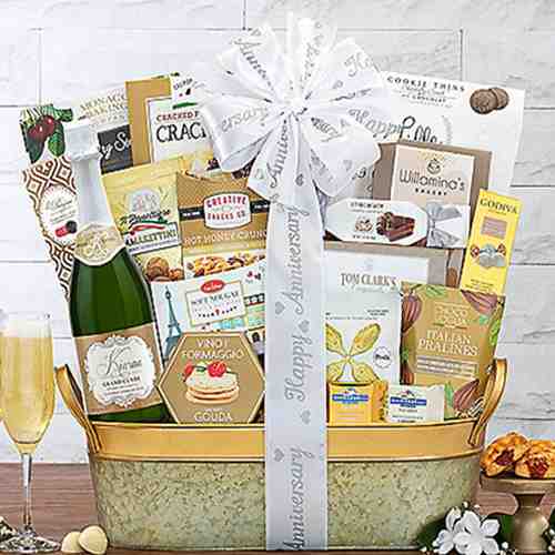 Anniversary Sparkling Champagne Hamper-Spakling Champagne Delivery USA