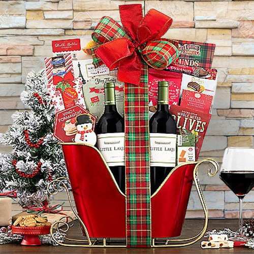 - Gourmet Winter Wine Baskets With Seasonal Snacks | Winter Festivities Wine Hamper