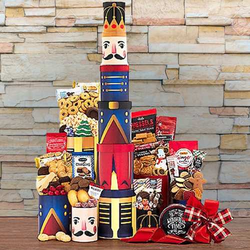 - Gourmet Christmas Gift Tower | Holiday Nut Crackers