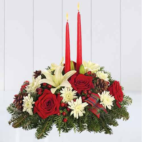 Christmas Centerpiece-Christmas Flower Arrangement Hawaii