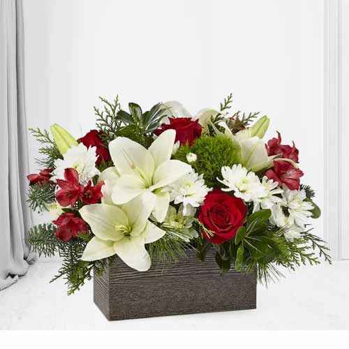 Winter Flower Arrangement-Festive Floral Arrangements USA