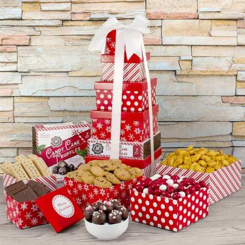 - Christmas Snack Tower Gift Set For Holiday Gifting | 6 Box Snack Gift Tower