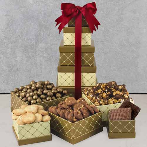 - Holiday Snack Tower Gift Set With Festive Treats | Tasty Tidings Gift Tower