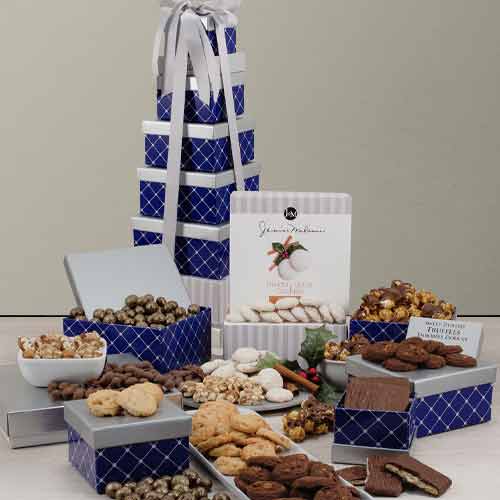 Winter Magic Gift Tower-Festive Season Snack Tower Gift Box