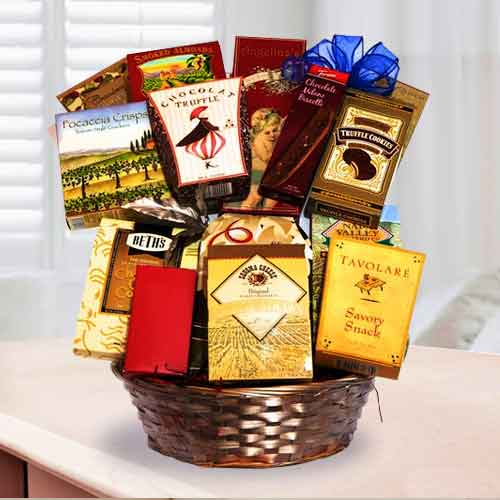 Snacks Basket-Snacks And Cheese Hamper Delivery USA