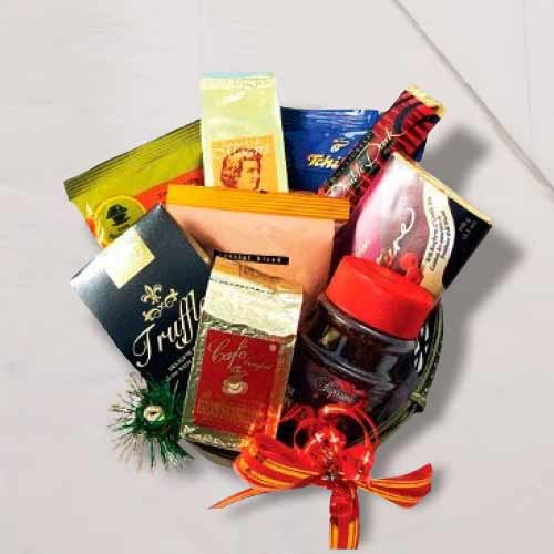 Coffee Chocolate Basket-Coffee Tea Hamper Delivery USA